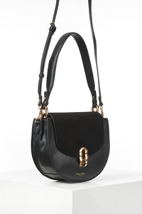 Mildred Black Saddle Crossbody