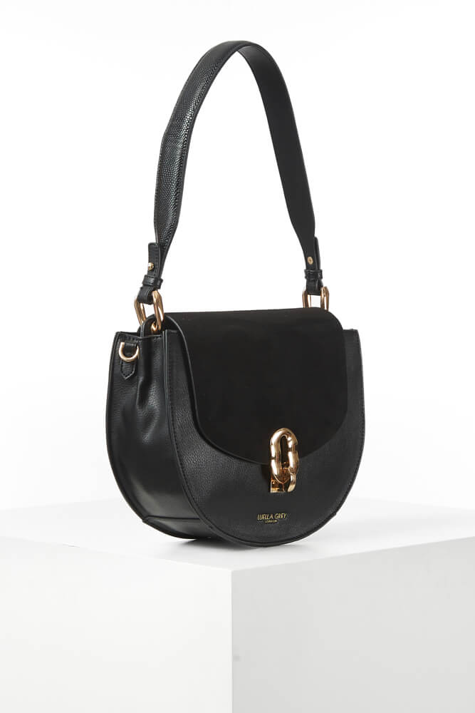 Mildred Black Saddle Crossbody