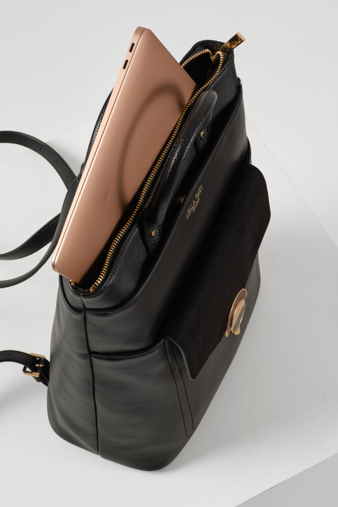 Sally Black Laptop Backpack