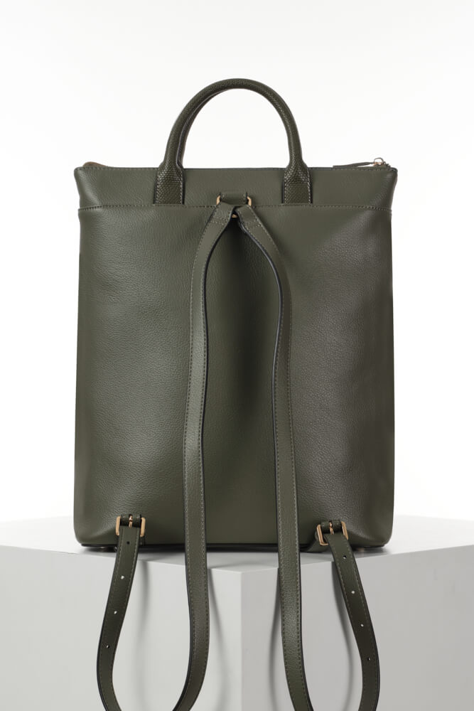 Sally Khaki Laptop Backpack