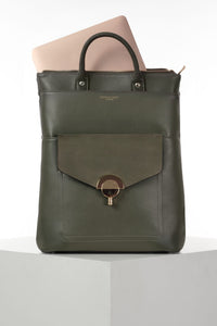 Sally Khaki Laptop Backpack