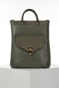 Sally Khaki Laptop Backpack