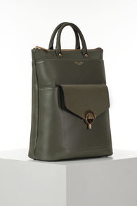Sally Khaki Laptop Backpack
