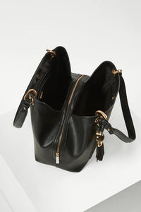 Sienna Black Hobo Tote