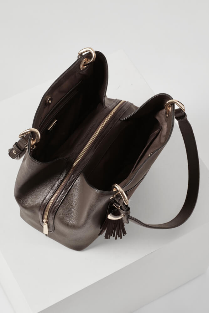 Sienna Chocolate Hobo Tote