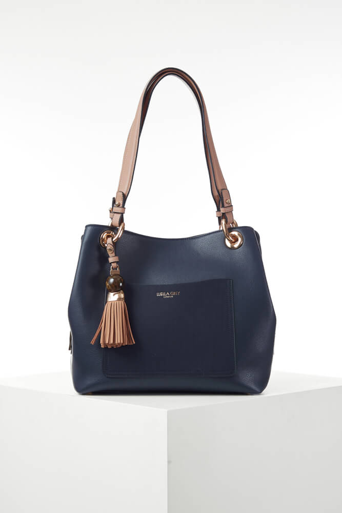 Sienna Navy Hobo Tote