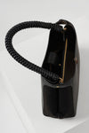 Simone Black Woven Handle Hobo