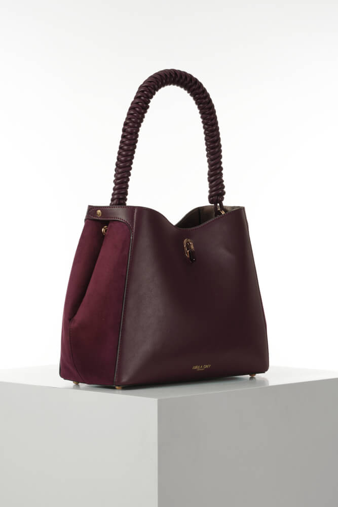 Simone Cherry Woven Handle Hobo