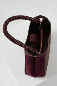 Simone Cherry Woven Handle Hobo