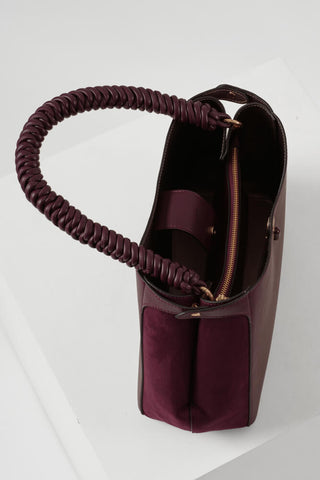 Simone Cherry Woven Handle Hobo