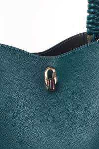 Simone Peacock Woven Handle Hobo