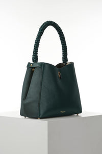 Simone Peacock Woven Handle Hobo