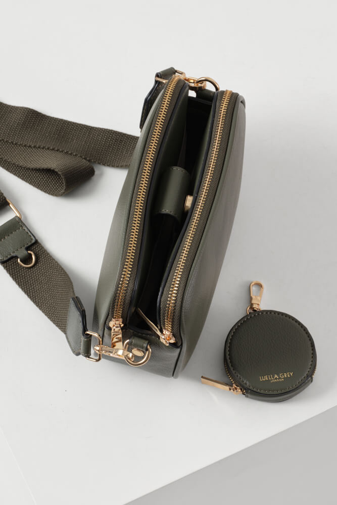 Siobhan Khaki Camera Crossbody