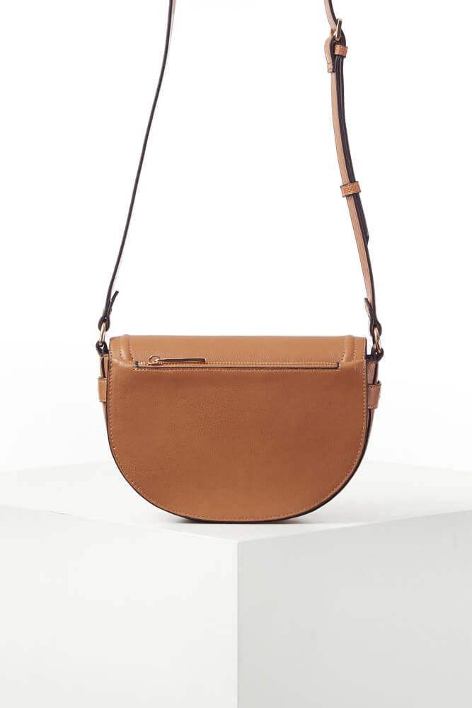 Tara Camel Saddle Crossbody