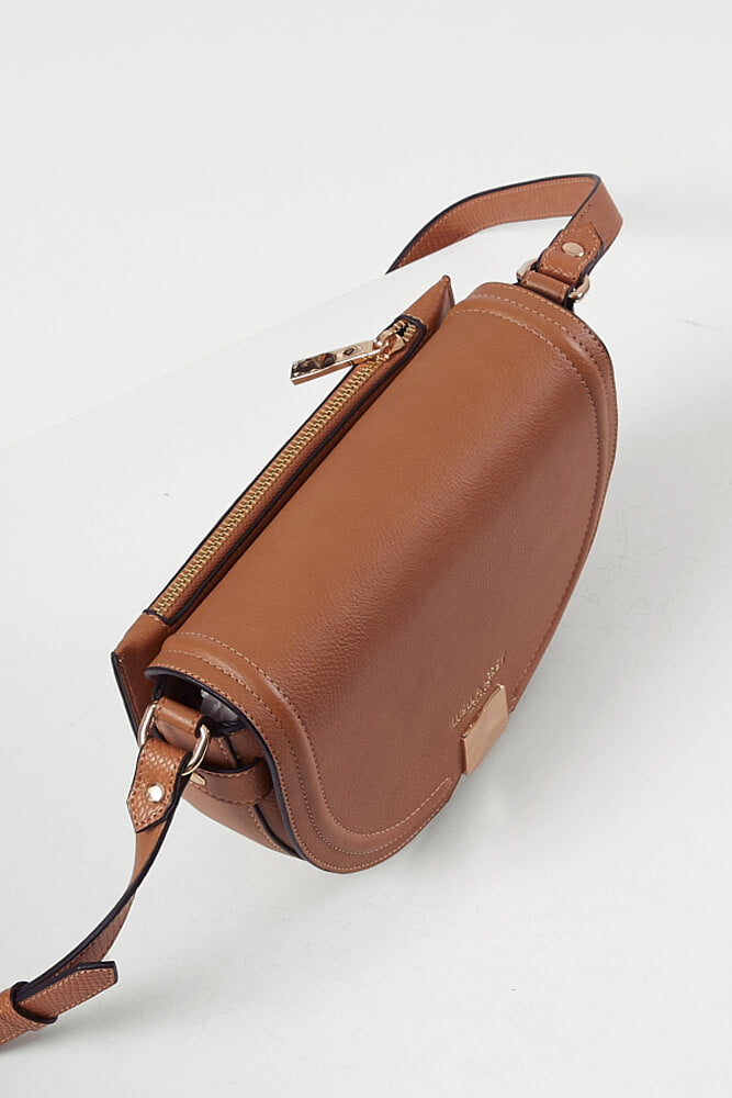 Tara Camel Saddle Crossbody