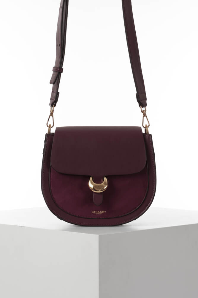 Venetia Cherry Saddle Crossbody