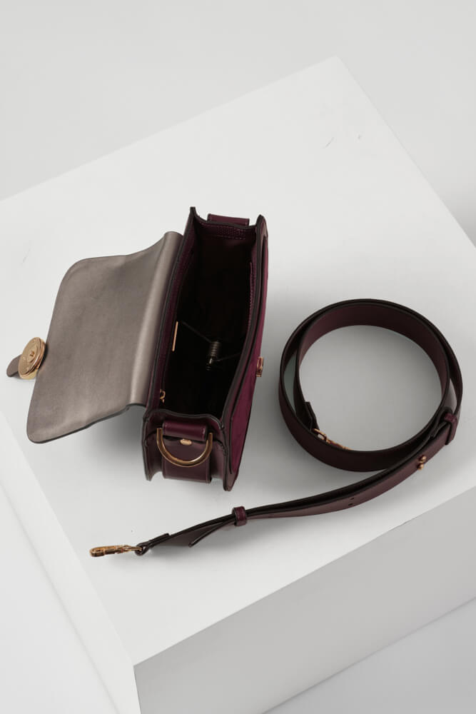 Venetia Cherry Saddle Crossbody – Luella Grey