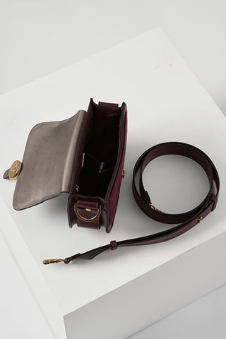 Venetia Cherry Saddle Crossbody
