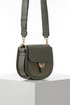 Venetia Khaki Saddle Crossbody