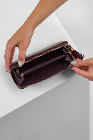 Myrtle Cherry Large Tassel Purse