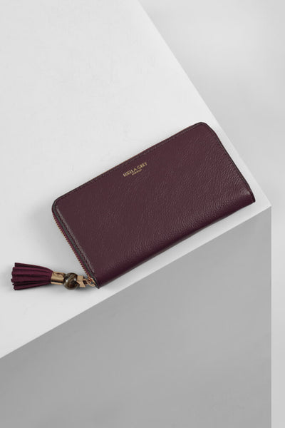 Myrtle Cherry Large Tassel Purse