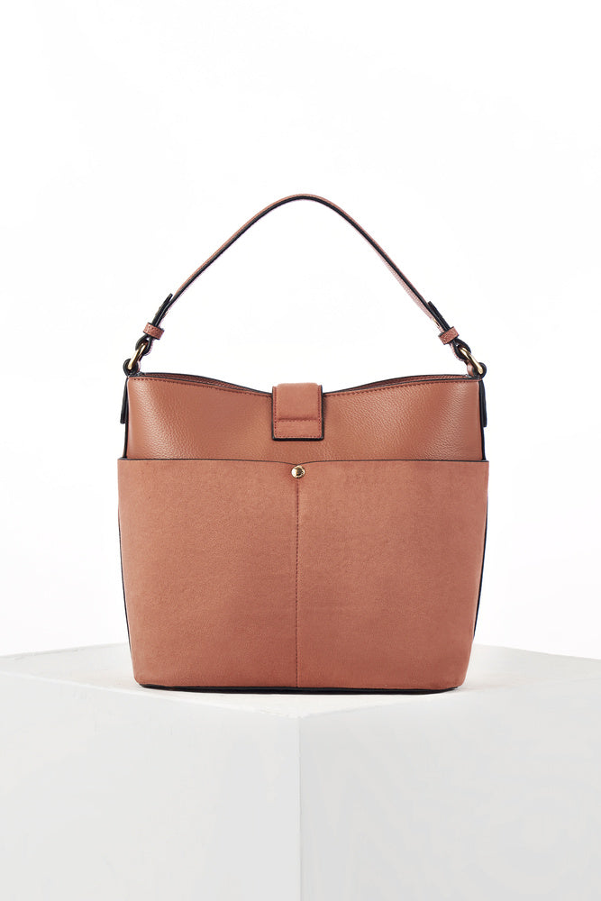 Indra Tuscan Blush Bucket Crossbody