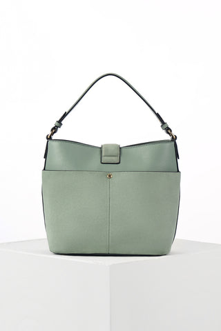 Indra Spearmint Green Bucket Crossbody
