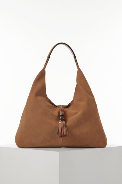 Pandora Camel Suede Hobo