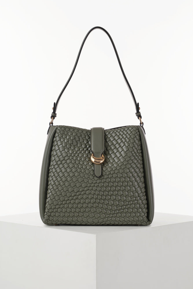 Flora Khaki Weave Hobo