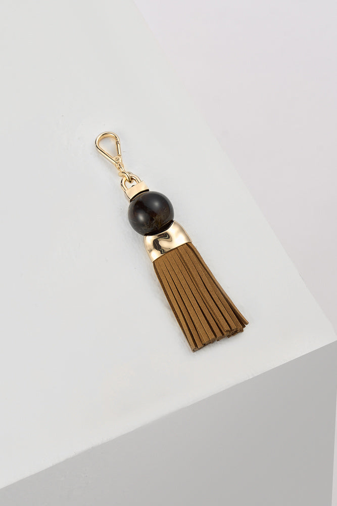 Thames Tassel Camel Beaded Charm