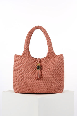 Saskia Tuscan Blush Large Woven Tote