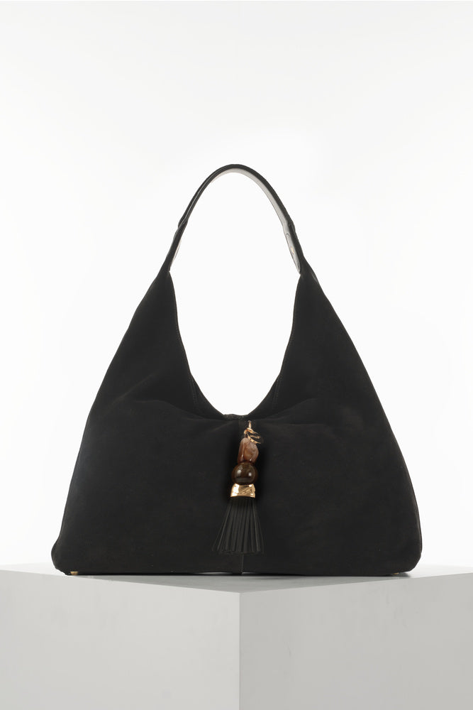 Pandora Black Suede Hobo