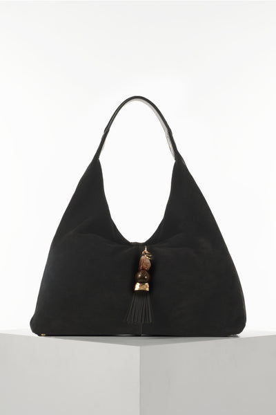 Pandora Black Suede Hobo