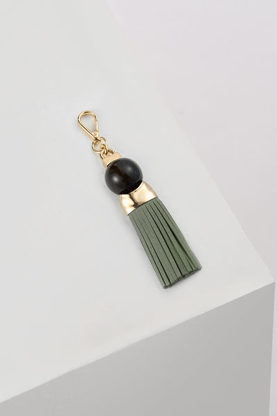 Thames Tassel Spearmint Green Beaded Charm