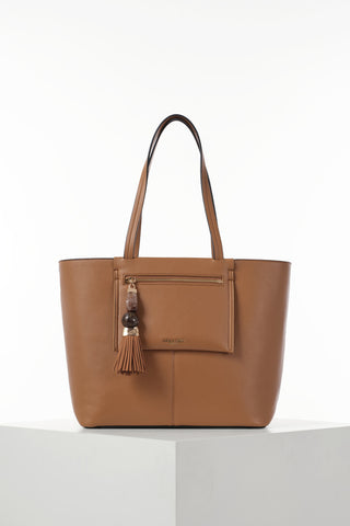 Cindy Camel Casual Tote With Laptop Pouch
