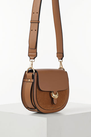 Venetia Camel Saddle Crossbody