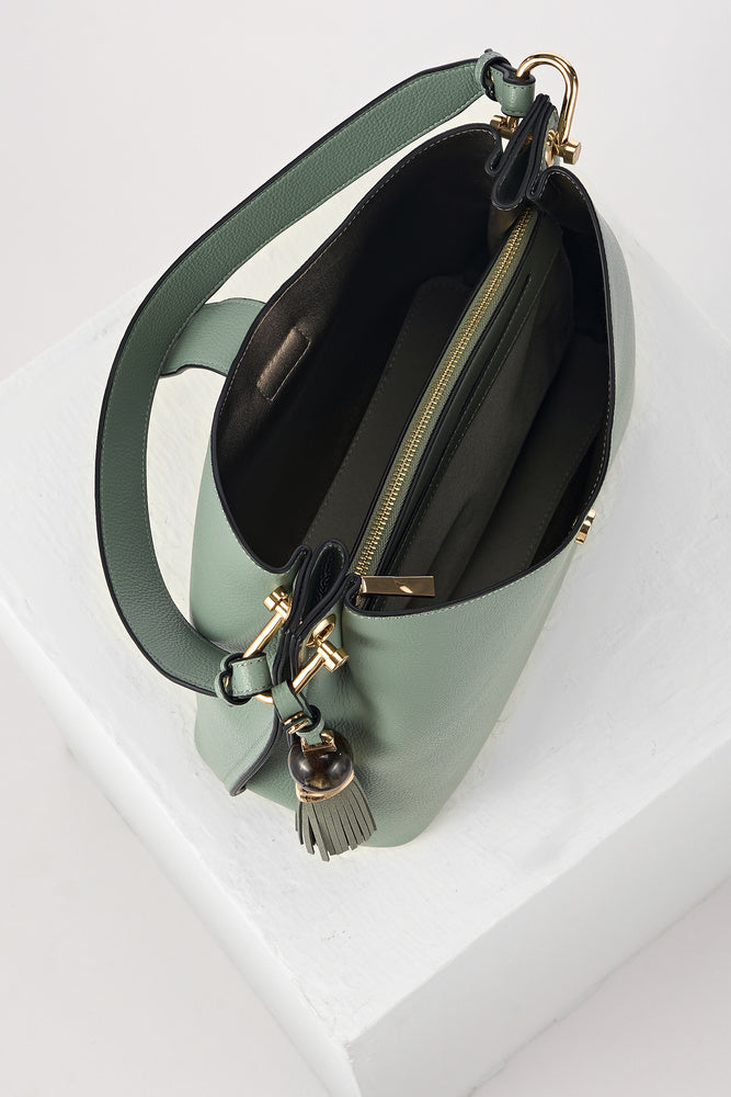Andrea Spearmint Green Hobo Tote
