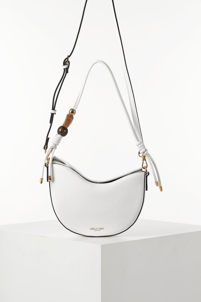 Cora White Saddle Crossbody