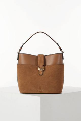 Indra Camel Bucket Crossbody