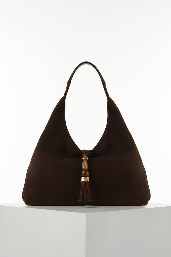 Pandora Chocolate Suede Hobo
