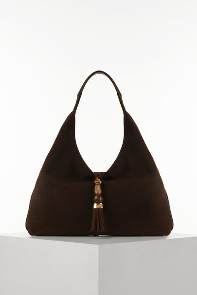 Pandora Chocolate Suede Hobo