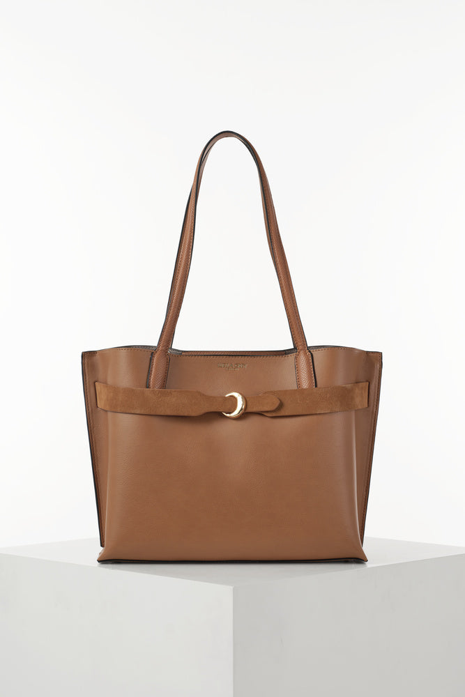 Connie Camel Laptop Tote