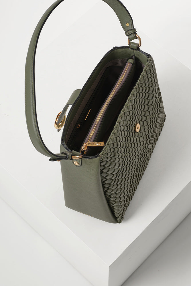 Flora Khaki Weave Hobo