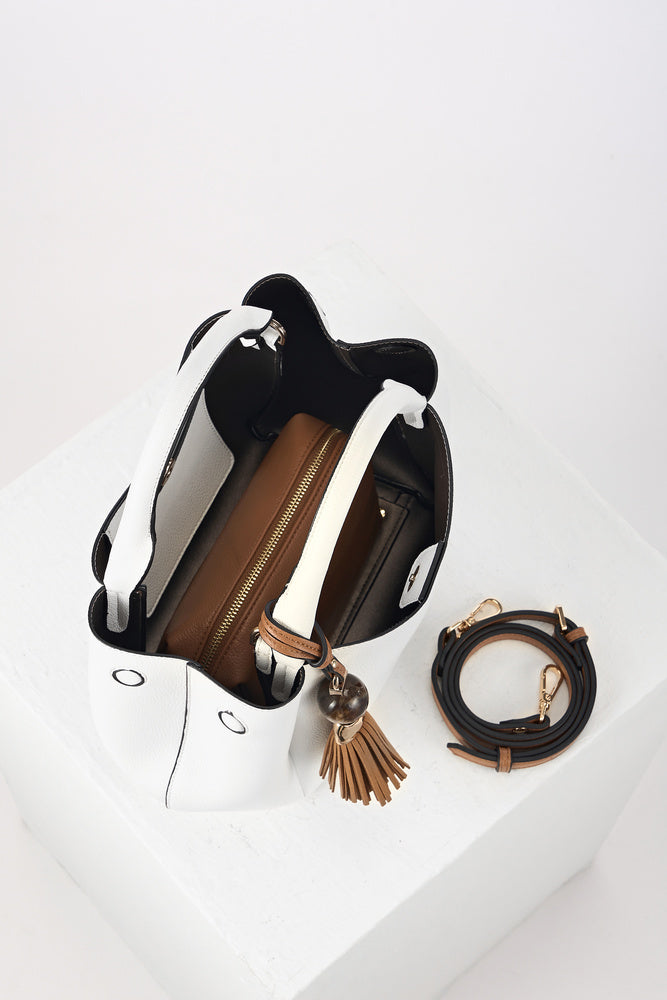 Adele White Crossbody