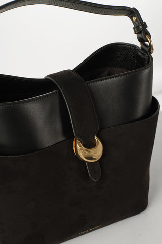 Indra Black Bucket Crossbody