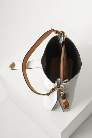 Andrea White Hobo Tote