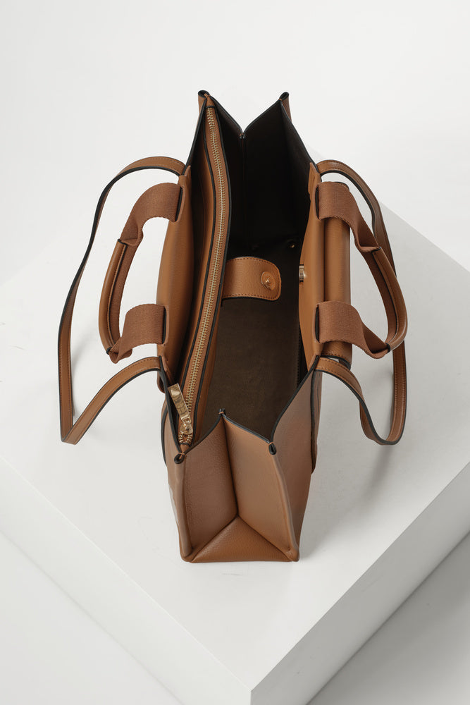 Darcy Camel Laptop Tote