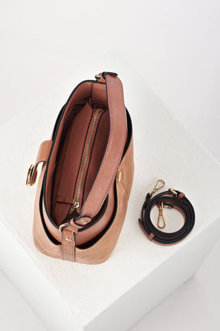 Indra Tuscan Blush Bucket Crossbody