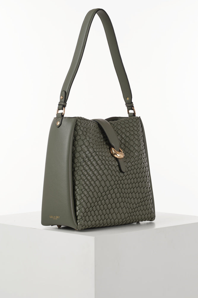 Flora Khaki Weave Hobo