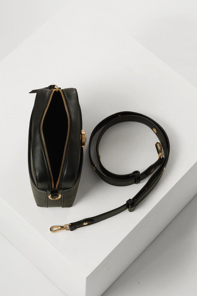 Sian Black Camera Crossbody